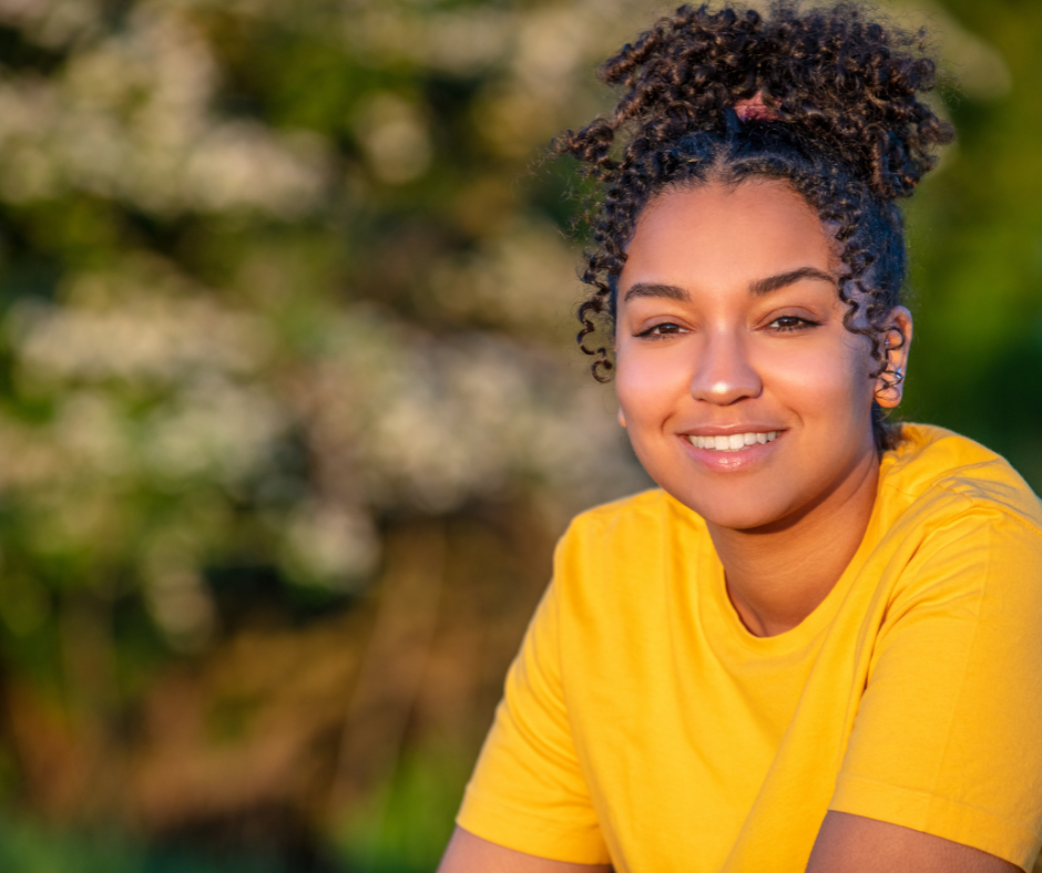 image of a young woman smiling