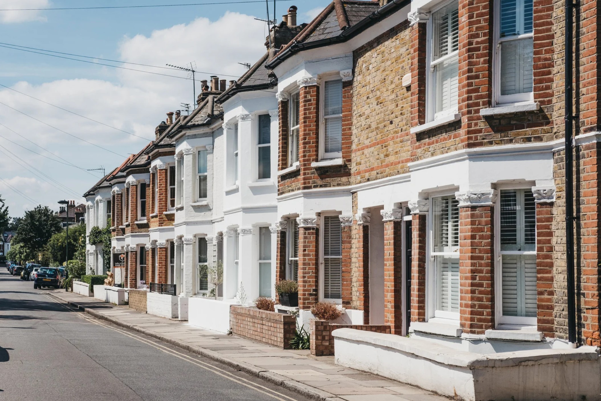 Row of houses in a street