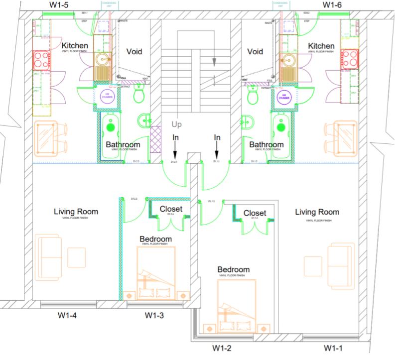 A Plan of the new flats on one of the floors at Eagle Chambers